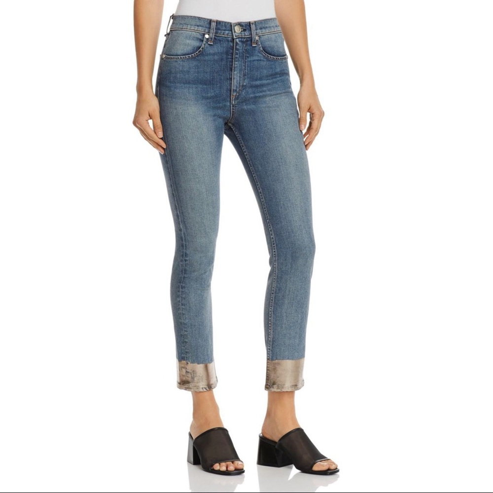 Rag & Bone High Waist Ankle Cigarette Jeans - 24